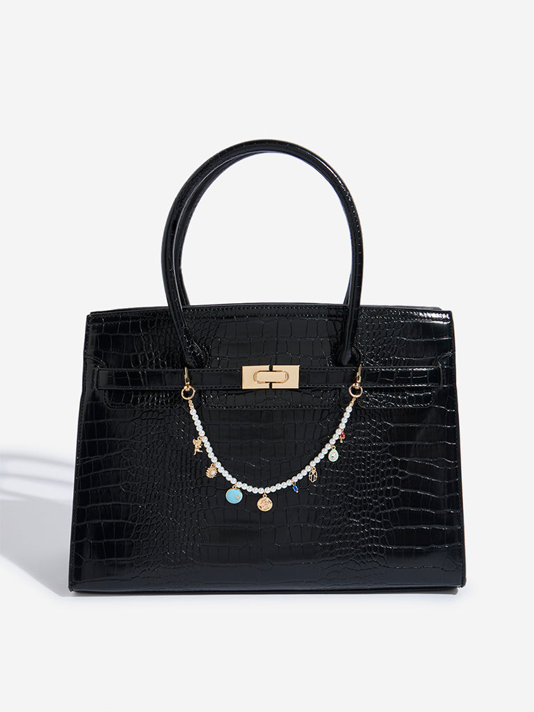 Westside Accessories Gold Multi Charm Pearlescent Bag Chain