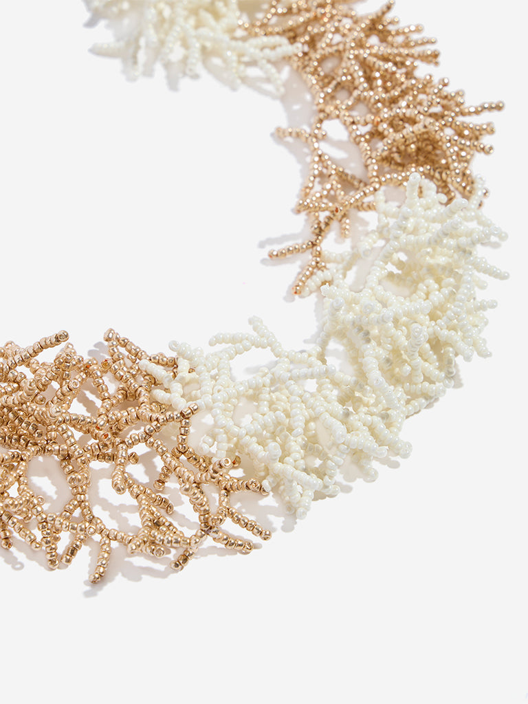 Westside Accessories White Coral-Inspired Beaded Necklace