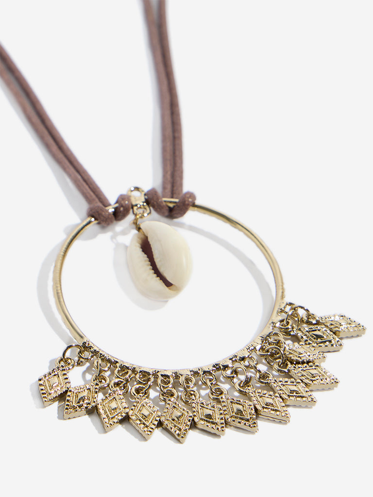 Westside Accessories Brown Boho Cord Necklace