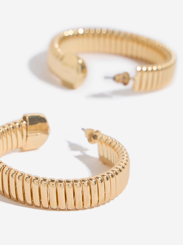 Westside Accessories Gold Statement Hoop Earrings