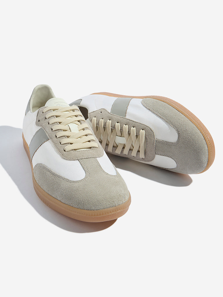 Westside SOLEPLAY Men's Grey Suede Lace-Up Sneakers Zoomed View