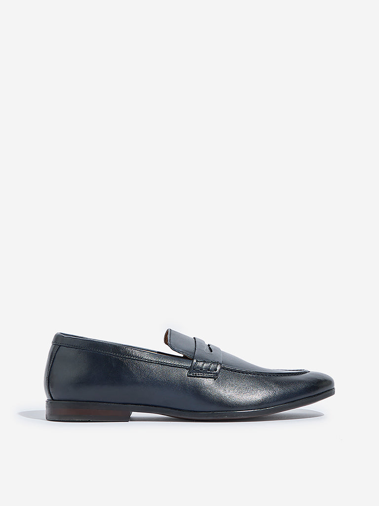 Westside SOLEPLAY Men's Black Penny Loafers Side View