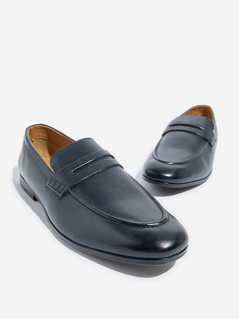 Westside SOLEPLAY Men's Black Penny Loafers Zoomed View