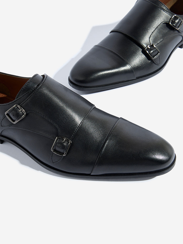 SOLEPLAY Black Buckle-Detailed Formal Shoes