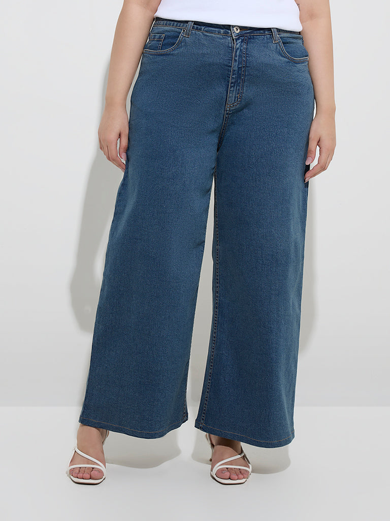 Gia Blue Relaxed - Fit Mid - Rise Jeans