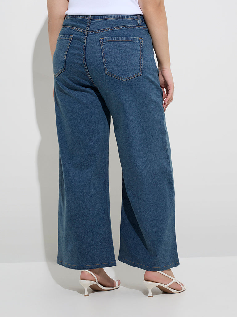 Gia Blue Relaxed - Fit Mid - Rise Jeans