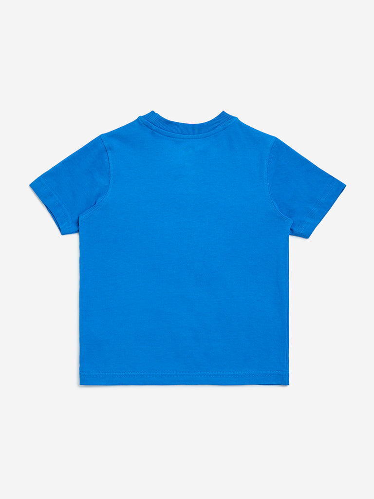 HOP Kids Blue Ice-Cream Design Cotton T-Shirt