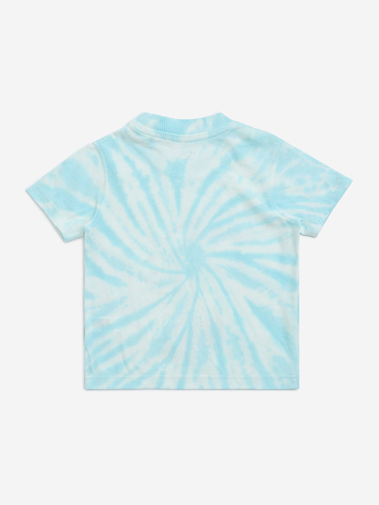 HOP Kids Blue Animal Design Cotton T-Shirt