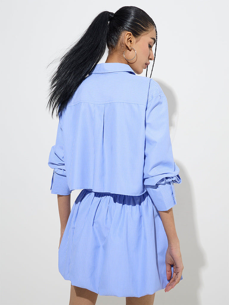 Nuon Blue Striped Shirt