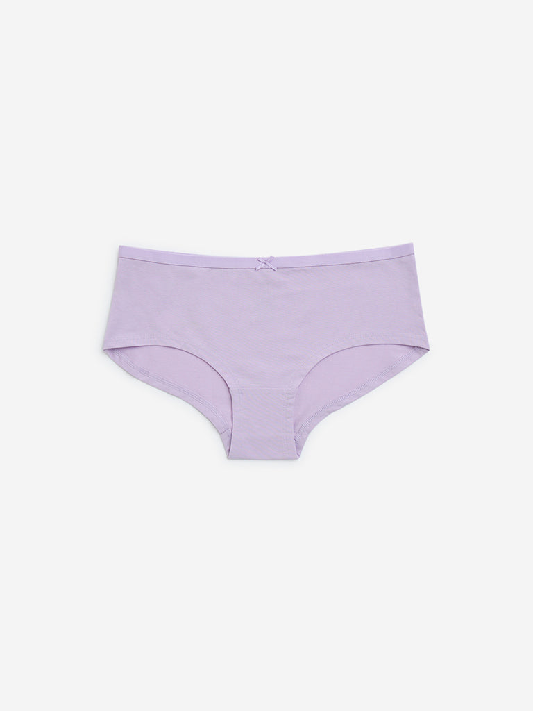 Wunderlove Yellow Low-Rise Cotton-Blend Briefs - Pack of 3
