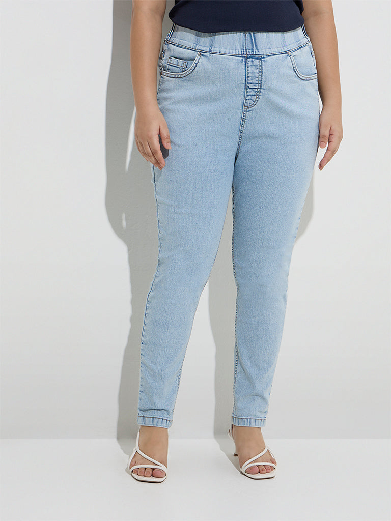 Gia Blue High-Rise Denim Jeggings
