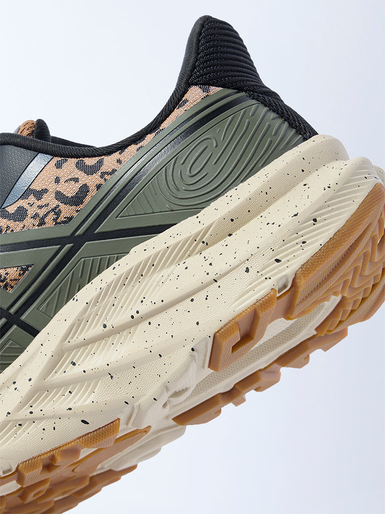 SOLEPLAY Olive Speckle Design Lace-Up Sneakers