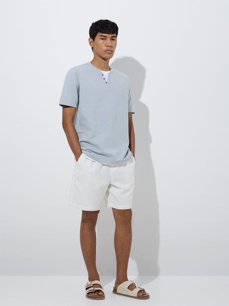 ETA Light Blue Relaxed-Fit Cotton T-Shirt