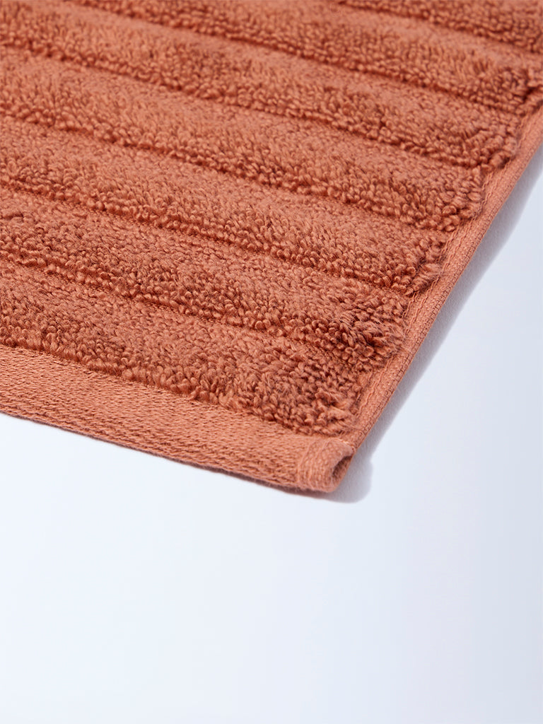 Westside Home Rust Self-Striped Bath Towel