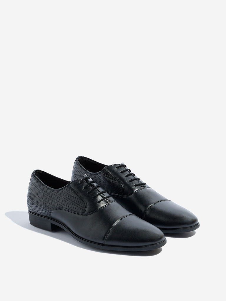 Westside SOLEPLAY Men's Black Oxford Shoes Front View