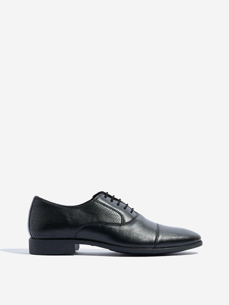 Westside SOLEPLAY Men's Black Oxford Shoes Side View