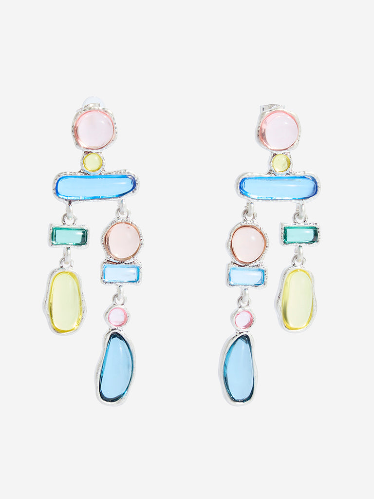 Westside Accessories Multicolour Stones Dangler Earrings