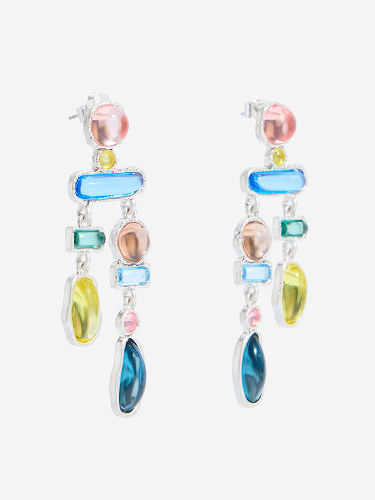 Westside Accessories Multicolour Stones Dangler Earrings