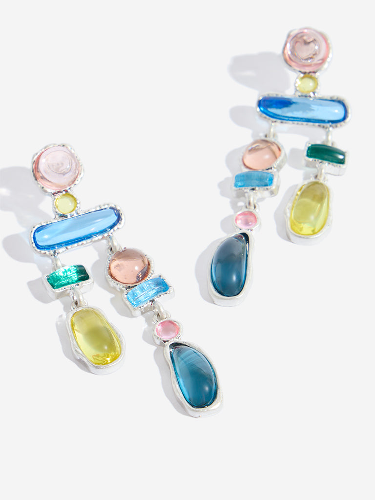 Westside Accessories Multicolour Stones Dangler Earrings