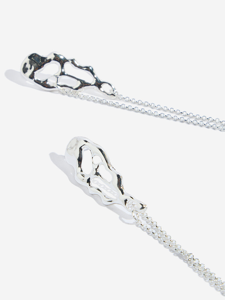 Westside Accessories Silver Chain Dangler Earrings