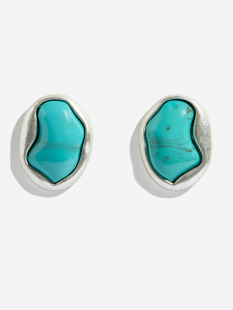 Stud Earrings Teardrop Turquoise Earrings Stud Earrings Turquoise