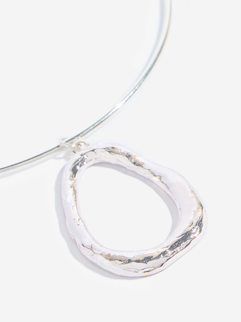 Westside Accessories Silver Choker Pendant Necklace