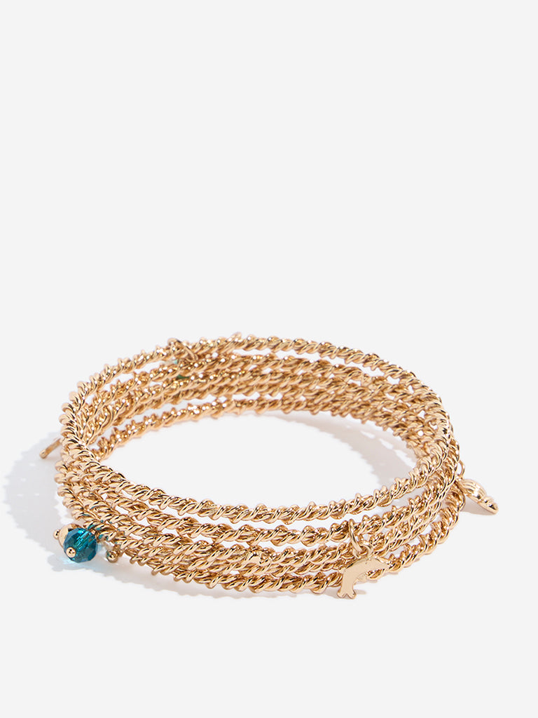 Westside Accessories Multicolour Sea Charm Bangles Set - Pack of 5
