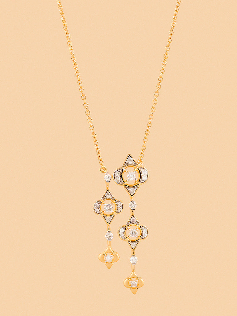 Westside X Pome Floral Lab-Diamond Cascade Necklace
