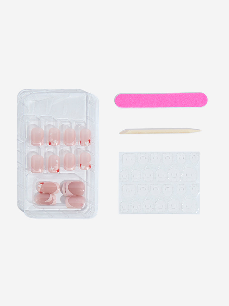 Studiowest Pink Hearts Manicure Press-On Nail Set