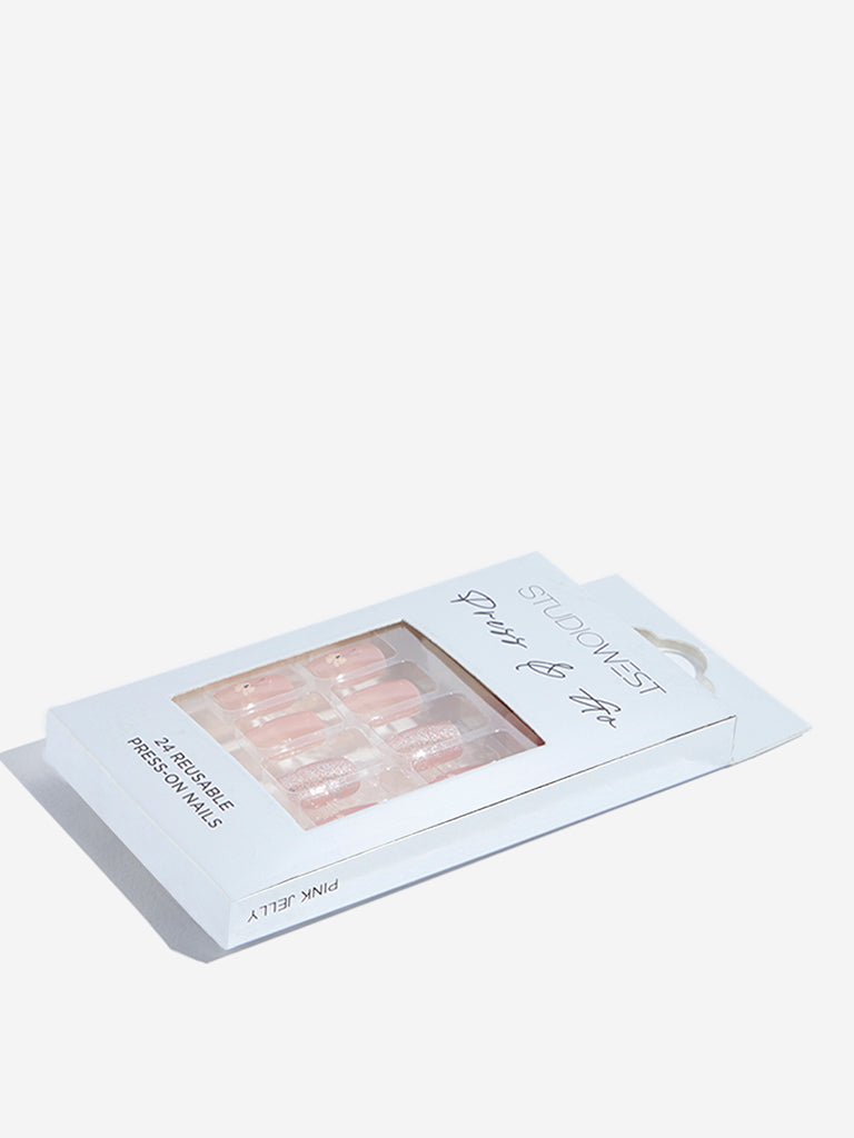Studiowest Pink Jelly Press-On Nail Set
