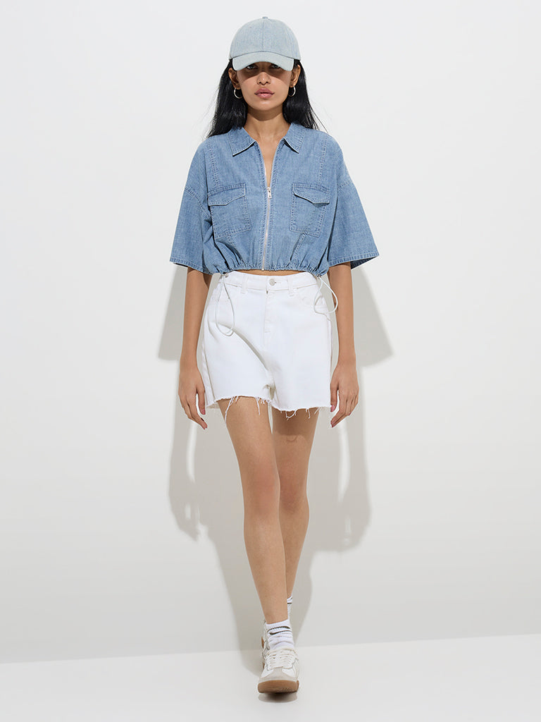 Nuon Blue Denim Top