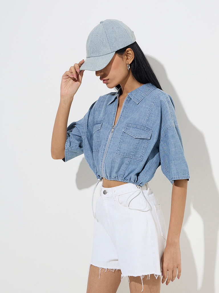 Nuon Blue Denim Top