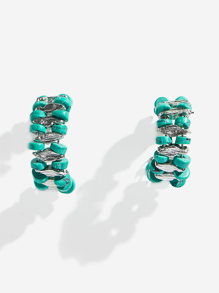 Westside Accessories Turquoise Boho Hoop Earrings