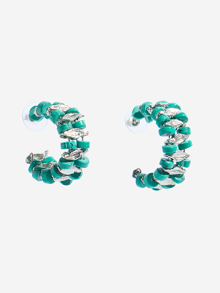 Westside Accessories Turquoise Boho Hoop Earrings
