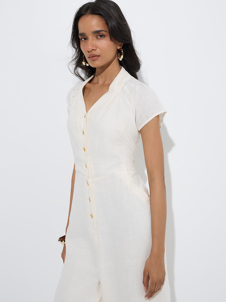 LOV Off-White Jumpsuit