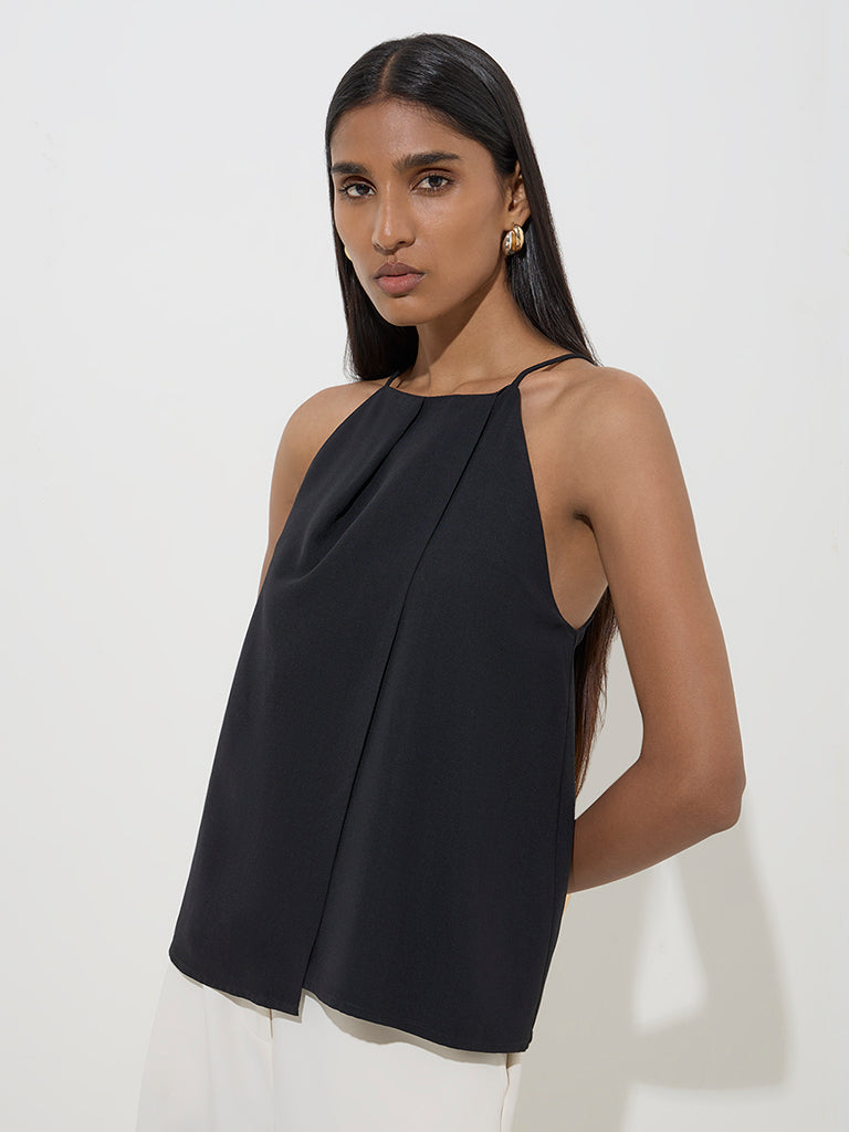 Wardrobe Black Solid Top