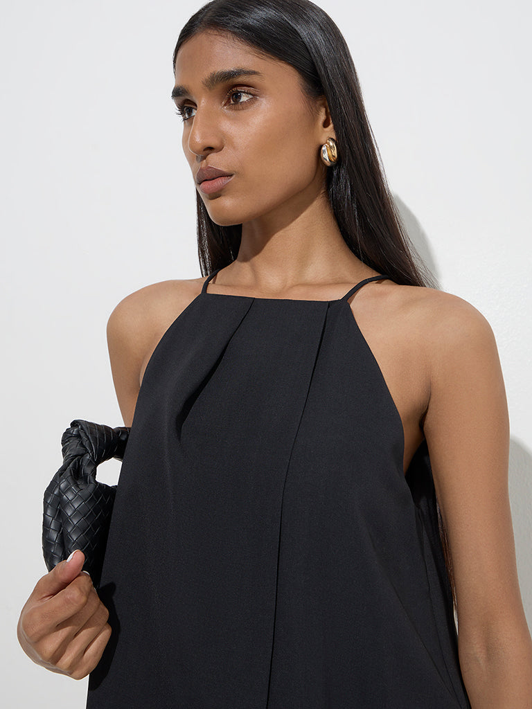 Wardrobe Black Solid Top