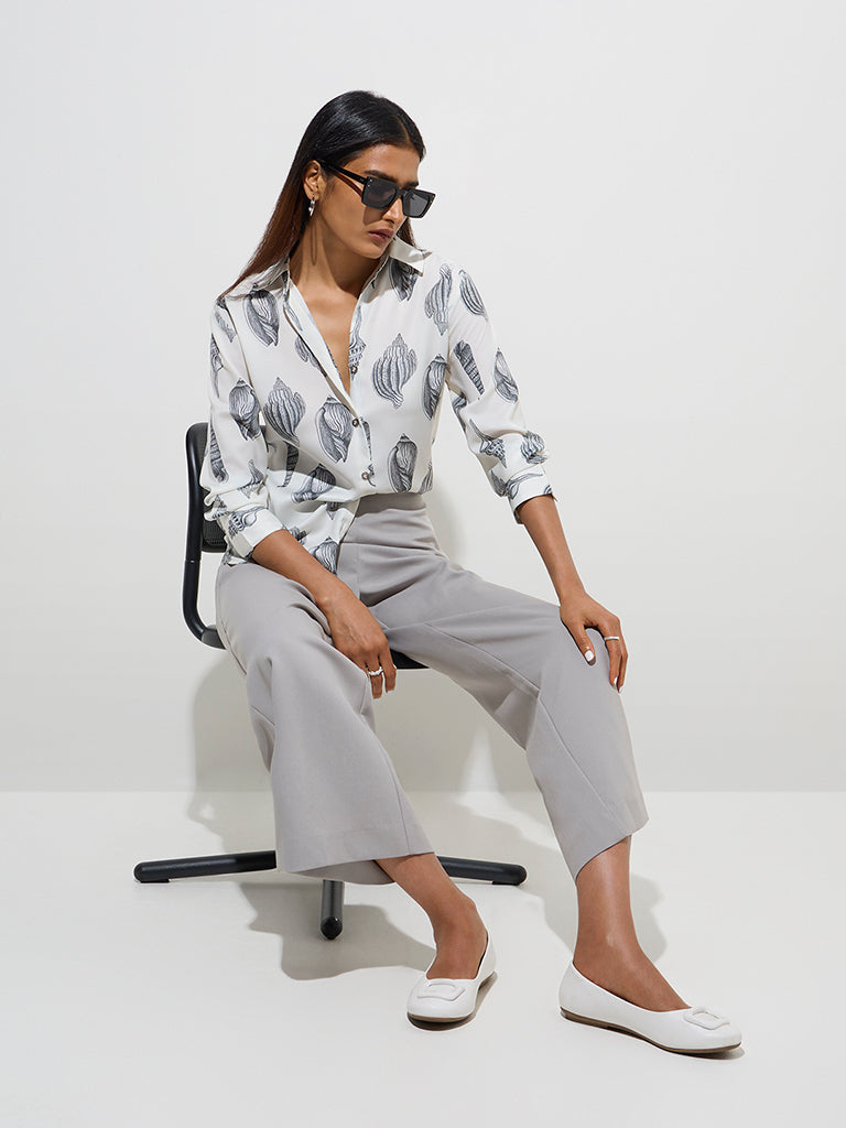 Wardrobe Ivory Shell Printed Shirt