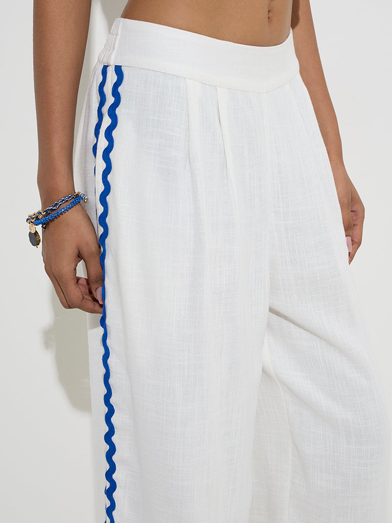 LOV White High-Rise Pants