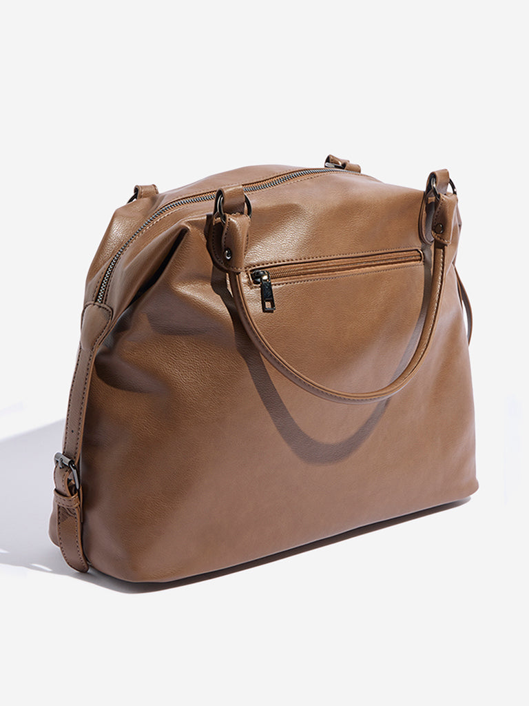 Westside Tan Tassel-Detailed Tote Bag