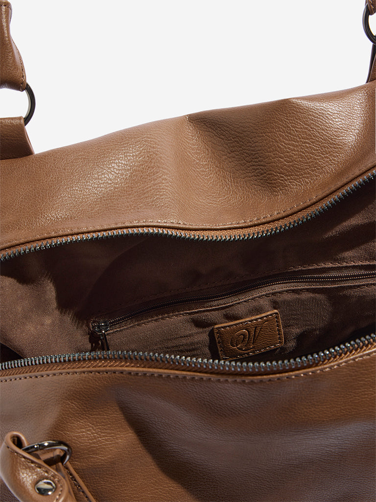 Westside Tan Tassel-Detailed Tote Bag