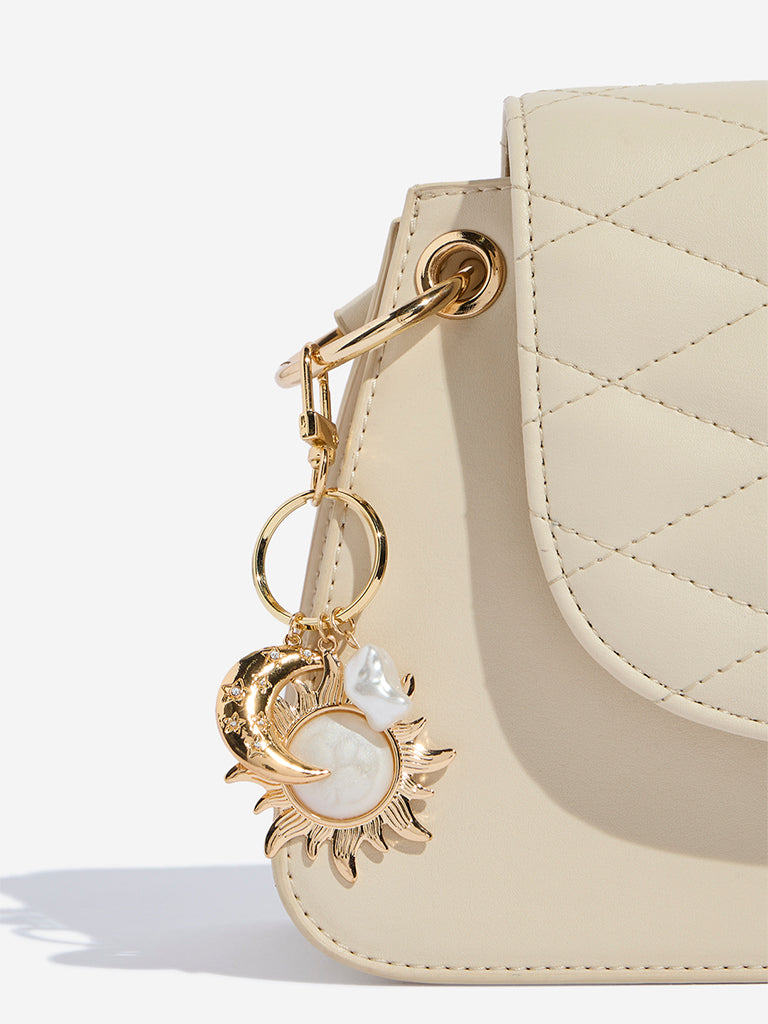 Westside Gold Enamel Celestial-Themed Bag Charm