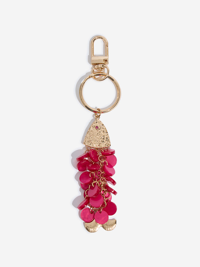 Westside Red Fish Sequins Bag Charm