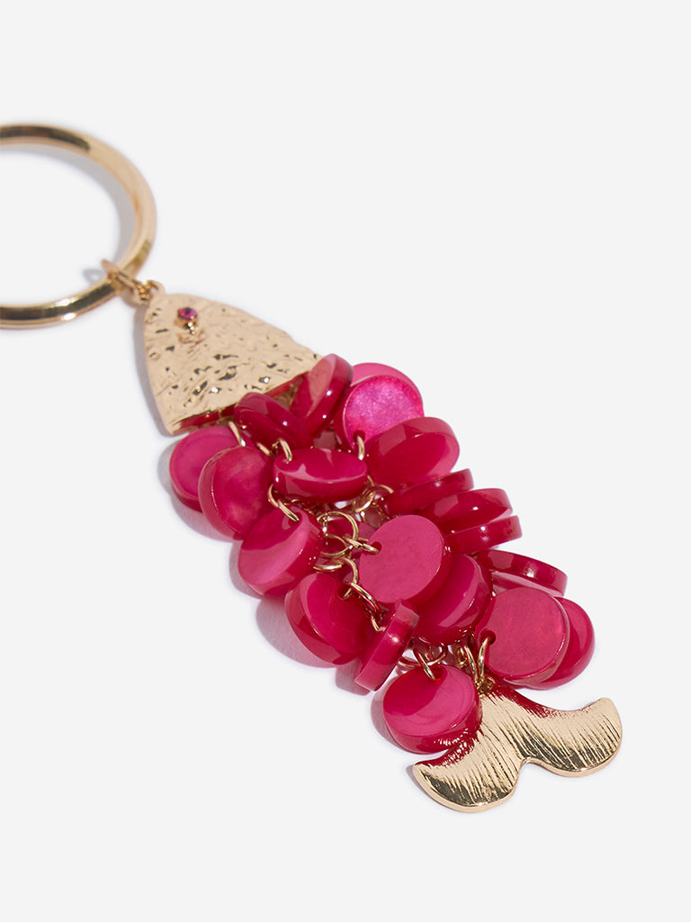 Westside Red Fish Sequins Bag Charm
