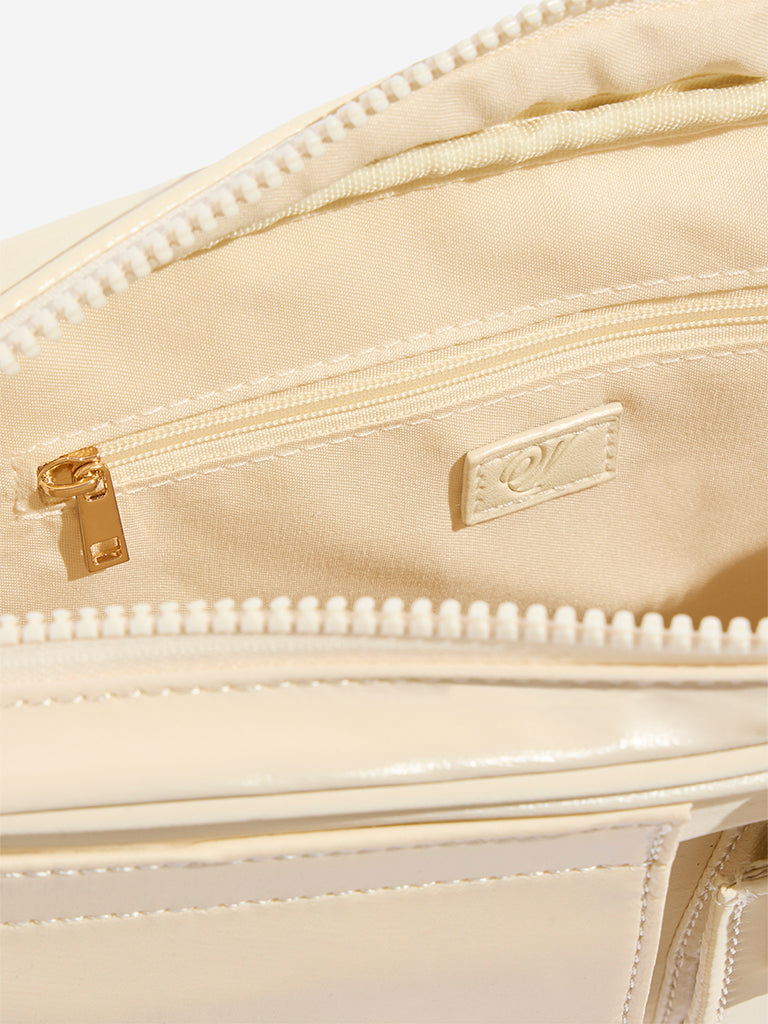 Westside Beige Front Pocket Sling Bag