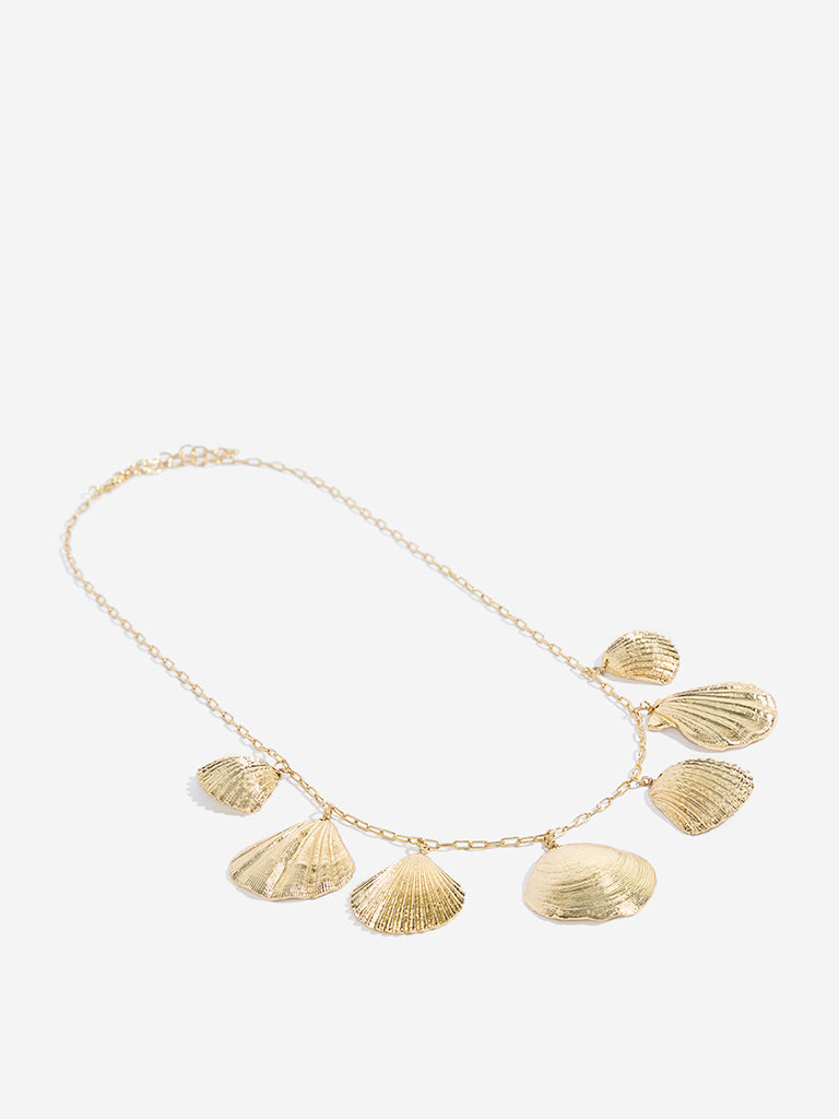 Westside Accessories Gold Shell Charm Necklace