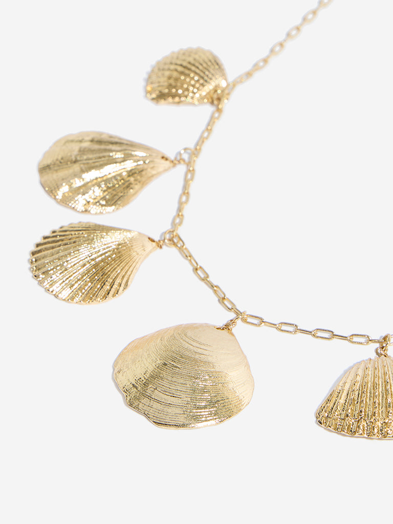 Westside Accessories Gold Shell Charm Necklace