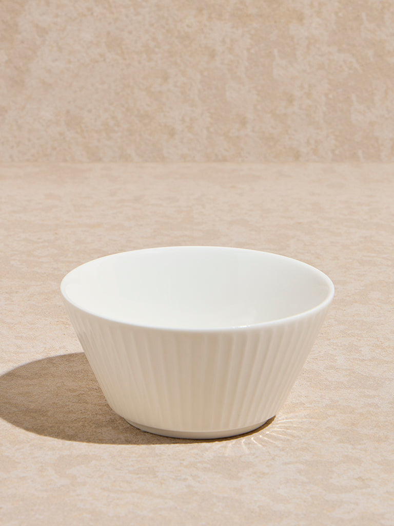 Westside Home White Ripple Serving Bowl - Small
