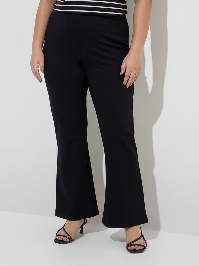 Gia Black Bootcut High-Rise Pants