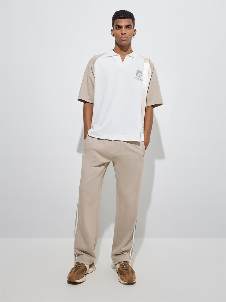 Beige Regular Fit Women's Track Pants by Being Human Clothing